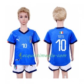 Divisa di Calcio Italia Totti 10 Bambino Prima 2018